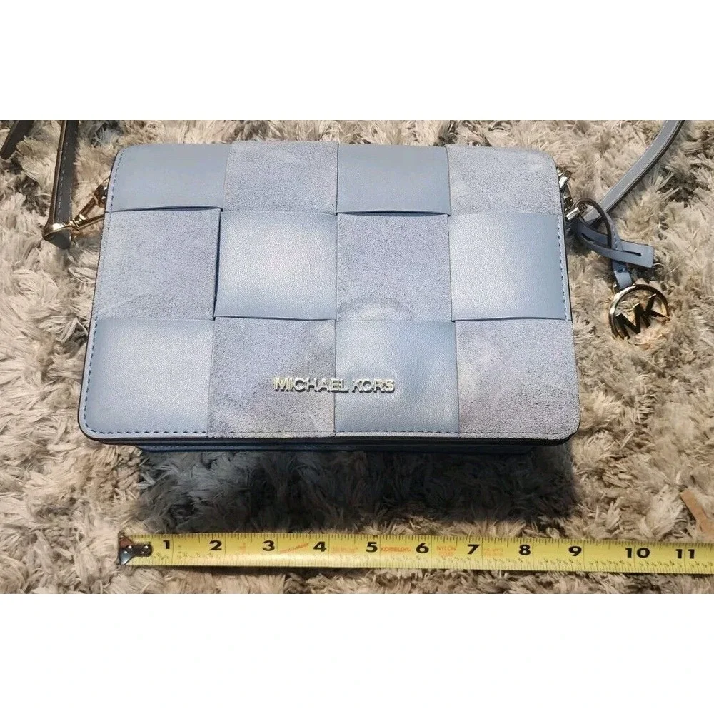 Michael Kors Crossbody Bag‎ Rare Checkered Blue